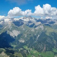 Flugwegposition um 12:56:46: Aufgenommen in der Nähe von Gemeinde Kals am Großglockner, 9981, Österreich in 3010 Meter